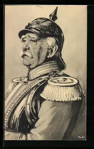 Künstler-AK Porträt des stolzen Fürsten von Bismarck