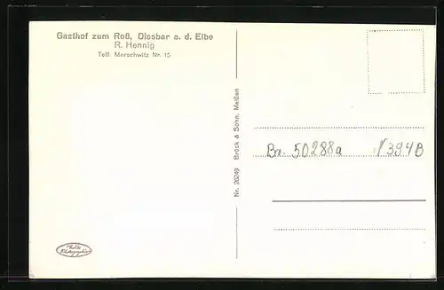 AK Diesbar /Elbe, Gasthof zum Ross