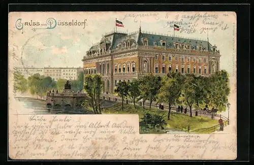 Lithographie Düsseldorf, Partie am Ständehaus