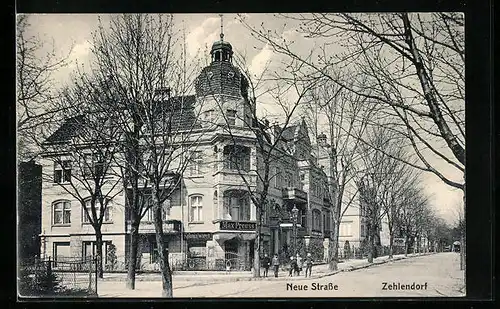 AK Berlin-Zehlendorf, Kolonialwaren Max Preuss in der Neuen Strasse