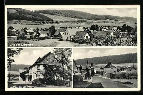 AK Erzhausen, Ortsansicht, Gasthaus zur Landwehr, Strassenpartie