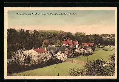 AK Wolfenbüttel, Waldrestaurant Antoinettenruh, Bes.: G. Kahl