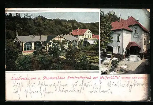 AK Wolfenbüttel, Waldrestaurant & Pensionshaus Antoinettenruh, Inh. Emil Beilicke