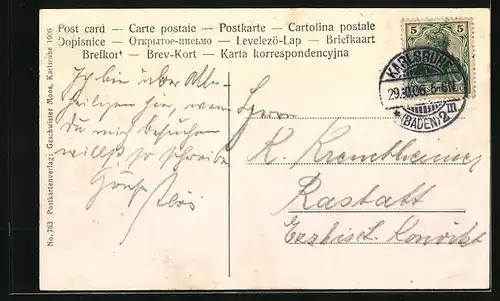 AK Karlsruhe, Jahnstrasse, Villenfassaden