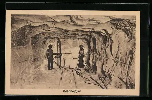 AK Stassfurt, Salzbergwerk Gewerkschaft Ludwig II, Bohrmaschine, Salzbergwerk