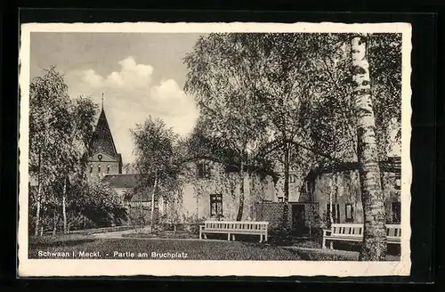 AK Schwaan i. Meckl., Partie am Bruchplatz