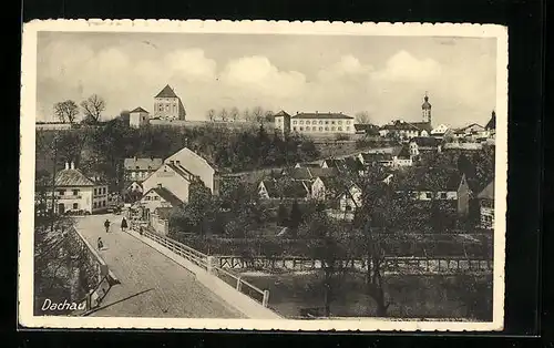 AK Dachau, Ortsansicht aus der Vogelschau