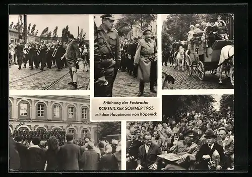 AK Berlin-Köpenick, Eröffnung der Festwoche Köpenicker Sommer mit dem Hauptmann von Köpenick 1965