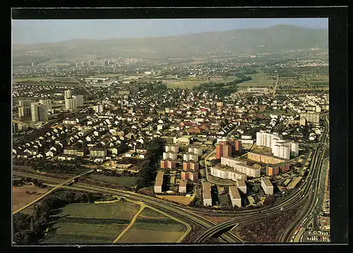 AK Eschborn /Ts., Ortsansicht vom Flugzeug aus