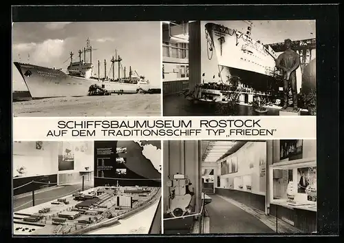 AK Rostock-Schmarl, Schiff Typ Frieden im Schiffsbaumuseum
