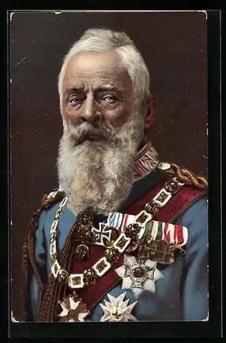 AK Prinzregent Luitpold mit zahlreichen Orden