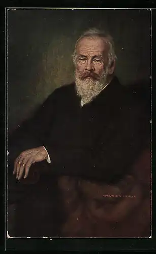 Künstler-AK Portrait Prinzregent Luitpold im Sessel sitzend