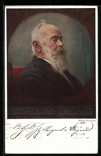 Künstler-AK Prinzregent Luitpold im hohen Alter