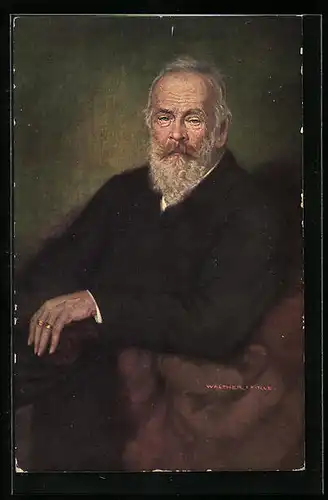 Künstler-AK Prinzregent Luitpold im Sessel sitzend