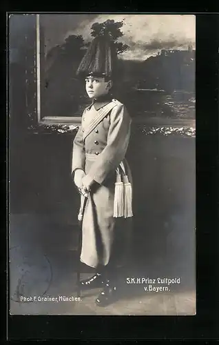 AK S. K. H. Prinz Luitpold von Bayern im Uniformmantel
