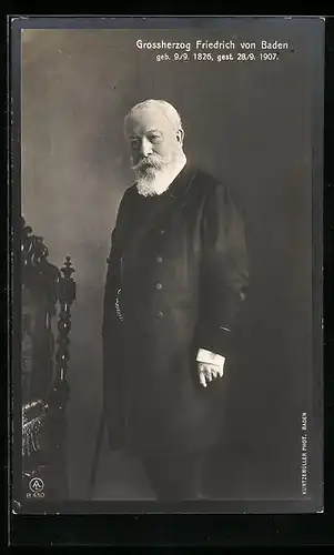 AK Grossherzog Friedrich von Baden, 1826-1907