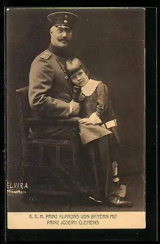 AK K. K. H. Prinz Alphons von Bayern mit Prinz Joseph Clemens
