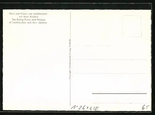 AK Fürst und Fürstin von Liechtenstein mit ihren Kindern