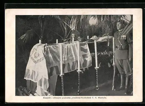 AK Katafalk s telesnymi pozustatky presidenta-Osvoboditele Präsident Masaryk (TGM)