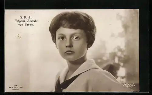 AK Portrait SKH Erbprinz Albrecht von Bayern