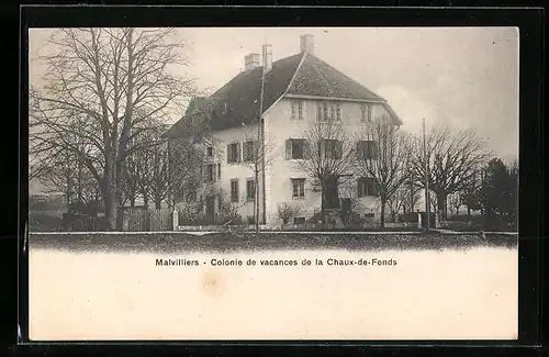 AK Malvilliers, Colonie de vacances de la Chaux-de-Fonds