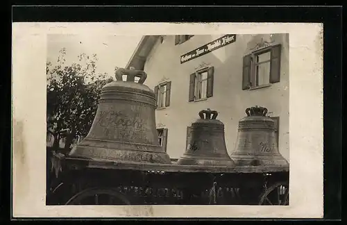 Foto-AK Wertach, Glockenweihe am Gasthaus zur Tanne