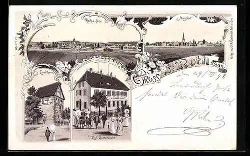 Lithographie Roth a. See, Musdorf, Landthurm, Kgl. Kameralamt