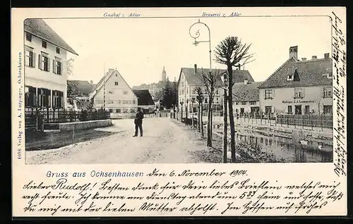 AK Ochsenhausen, Gasthof z. Adler, Brauerei z. Adler
