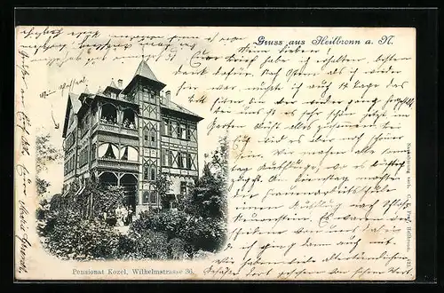 AK Heilbronn a. N., Pensionat Kozel, Wilhemstrasse 36