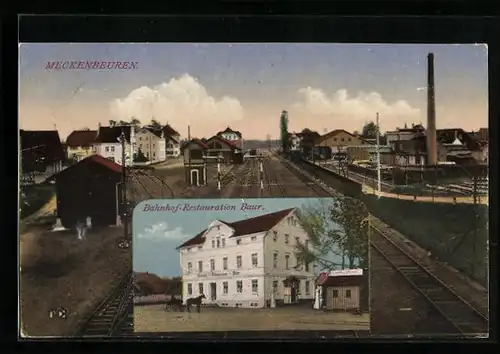 AK Meckenbeuren, Bahnhof-Restauration Baur
