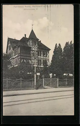 AK Heilbronn a. N., Pensionat Kozel, Wilhelmstrasse 36