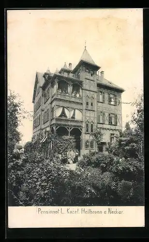 AK Heilbronn am Neckar, Pensionat L. Kozel, Wilhelmstrasse 36