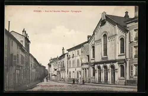 AK Épinal, Rue de l`Ancien Hospice, Synagogue