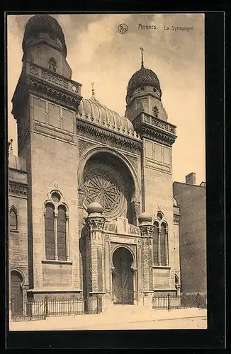 AK Anvers, La Synagogue