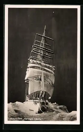 AK Modell Schulschiff Herzogin Cäcilie, Segelschiff