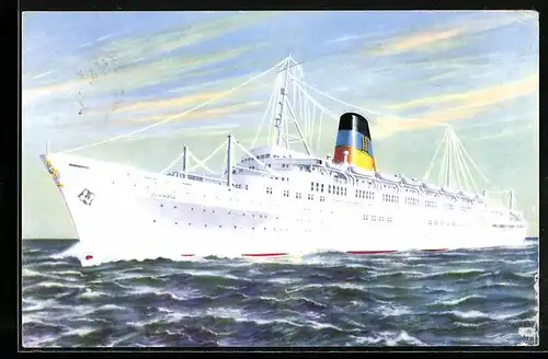 AK Passagierschiff TSS Olympia auf See