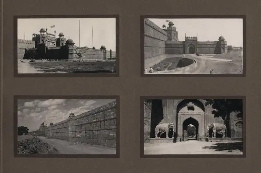 Fotoalbum mit 96 Fotos Neu-Delhi, Ansicht Neu-Delhi, Rotes Fort, Strassenbahn, Rashtrapati Bhavan, Shri Laxmi Narayan 1