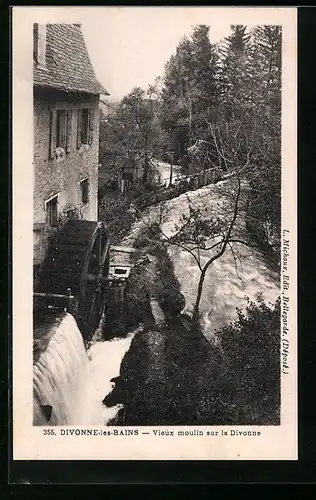 AK Divonne-les-Bains, Vieux moulin sur la Divonne