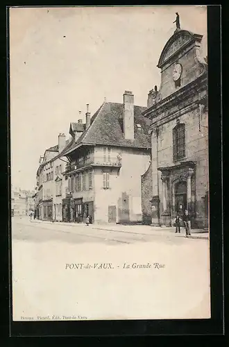 AK Pont-de-Vaux, La Grande Rue, Strassenpartie