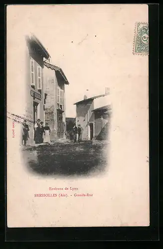 AK Bressolles, Grande-Rue, Strassenpartie