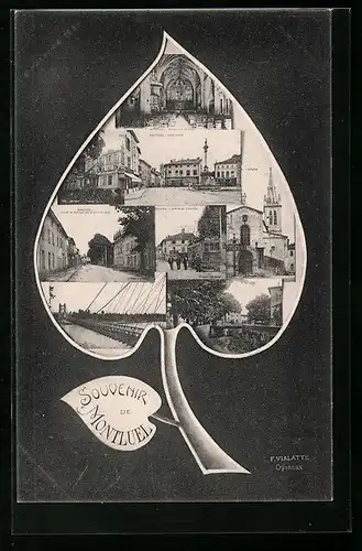 AK Montluel, L`Eglise, Intérieur de l`Eglise, Place Carnot, Passepartout