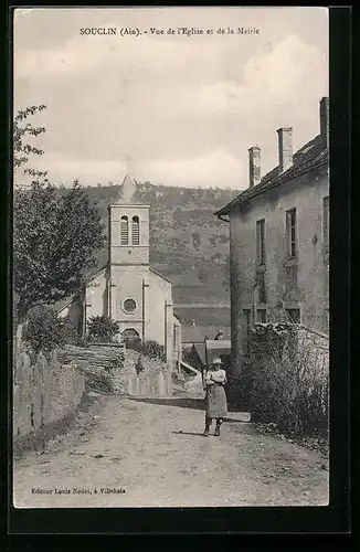 AK Souclin, Vue de l`Eglise et de la Mairie