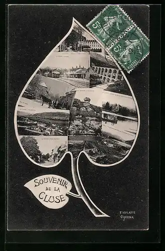AK La Cluse, Vue générale, La Gare, Route d`Oyonnax, Passepartout