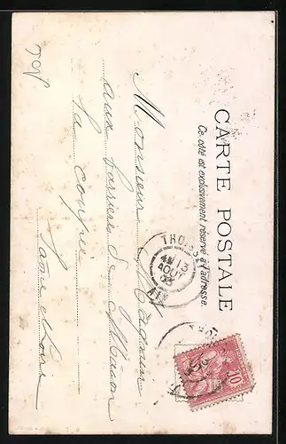 AK Thoissey, Grande Rue, Strassenpartie