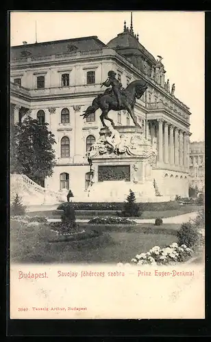 AK Budapest, Savojay föherczeg szobra, Prinz Eugen Denkmal