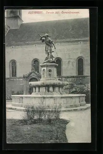 AK Budapest, Corvin kut., Corvinbrunnen