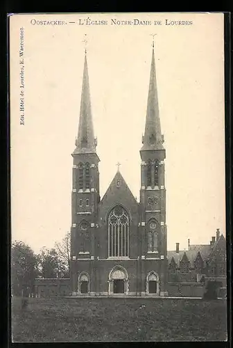 AK Oostacker, L`Eglise Notre-Dame de Lourdes