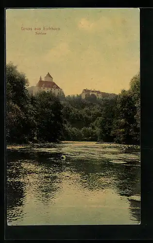 AK Eichhorn, Schloss vom Schlossteich aus gesehen