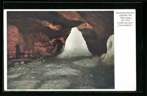 AK Obertraun, Dachstein-Rieseneishöhle - Partie aus dem Parzivaldom