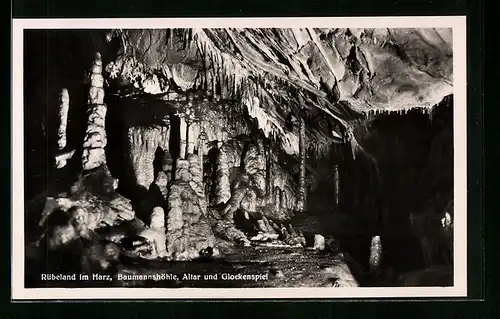 AK Rübeland im Harz, Baumannshöhle, Altar und Glockenspiel